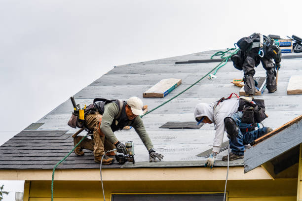 Professional Gutter Installation technician working in Jonestown, TX